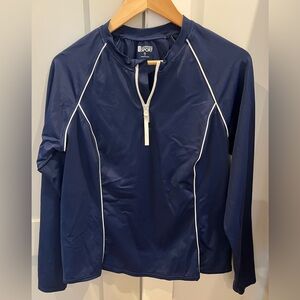 Lands End Sport Women's Navy Swim Shirt, size XL (18)